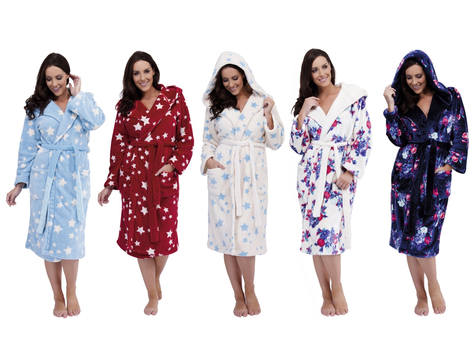 Womens Luxury Soft Fleece Long Robes Dressing Gown Housecoat Ladies Uk